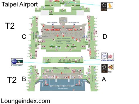 taoyuan airport terminal 2 shops map